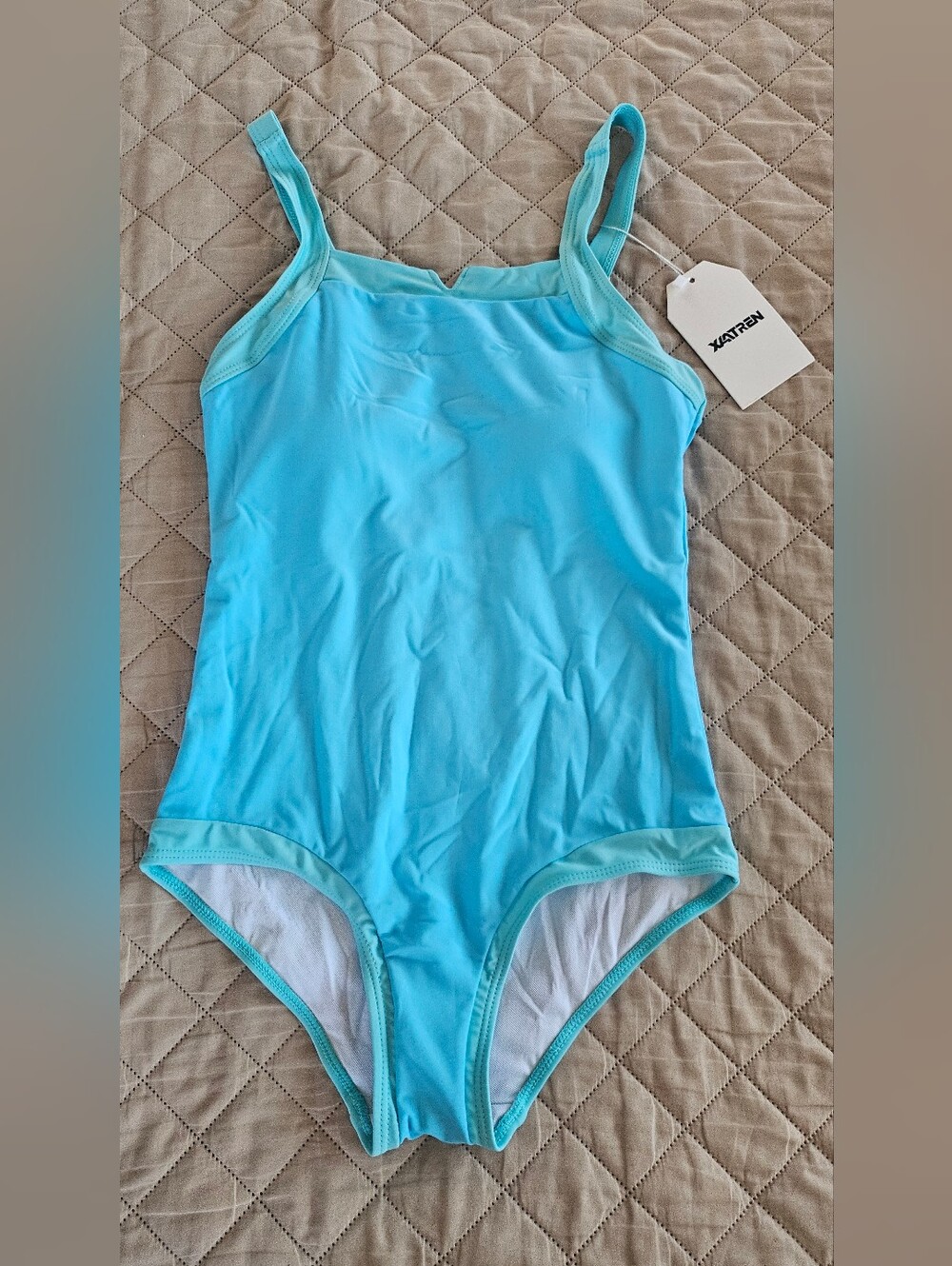 Girls size 11-12years swimsuit, bathing suit, color is blue